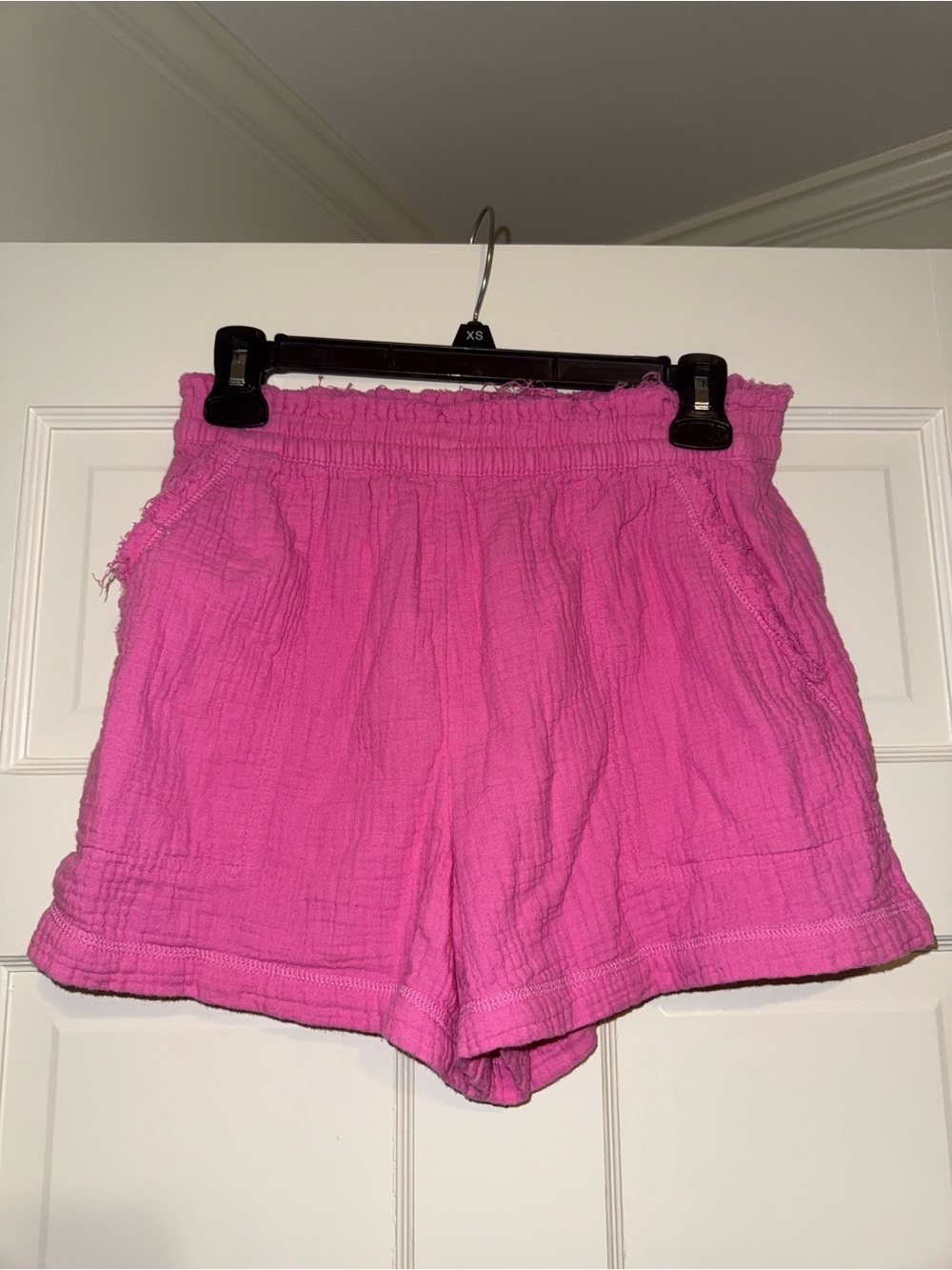 aerie Bright Pink High-Waist Gauze Shorts